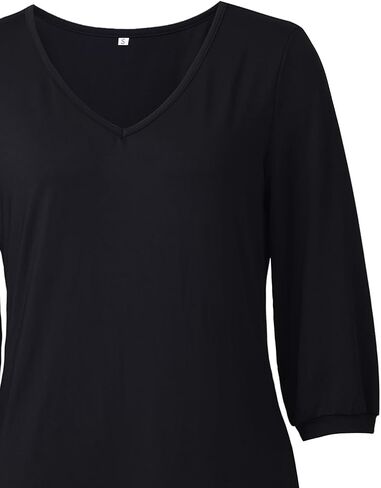 Women's Boho V-Neck Half Sleeves Solid Color Casual Loose Elegant Mini Dress in Saudi Arabia