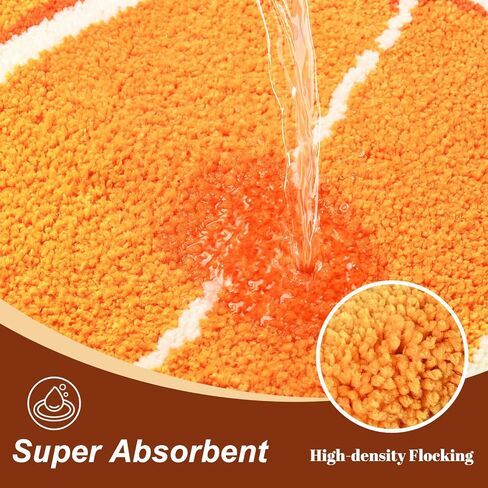 Yinhua Fall Bathroom Rugs, Thanksgiving Pumpkin Bath Mat, Orange Pumpkin Bathroom Rug Non Slip Washable, Absorbent Bath Mats Quick Dry Shower Rug, Fall Decorations for Home in Saudi Arabia