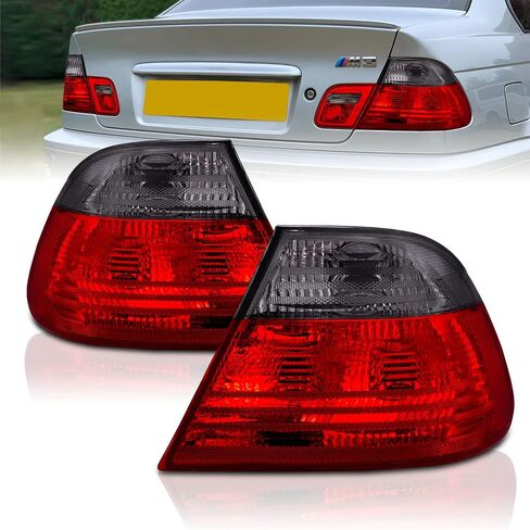 AmeriLite for 00-03 BMW E46 3Series M3 Coupe Only Halogen Replacement Tail Lights Set - Passenger and Driver Side (Smoke) in Saudi Arabia