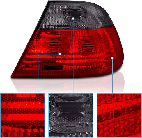AmeriLite for 00-03 BMW E46 3Series M3 Coupe Only Halogen Replacement Tail Lights Set - Passenger and Driver Side (Smoke) in Saudi Arabia