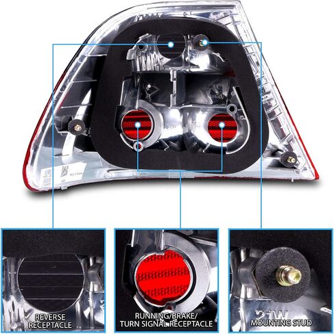 AmeriLite for 00-03 BMW E46 3Series M3 Coupe Only Halogen Replacement Tail Lights Set - Passenger and Driver Side (Smoke) in Saudi Arabia