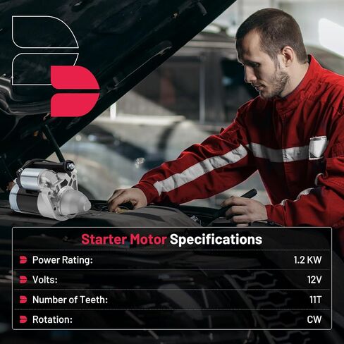 محرك BDFHYK Starter متوافق مع Lexus GS300 2006، GS350 2007-2011 2013-2015، IS250 2006-2015، RC350 2015-2018، 2.5L 3.0L 3.5L، 12V 1.7KW 10 أسنان في اتجاه عقارب الساعة، استبدال # 19043ن، 19043 in Saudi Arabia