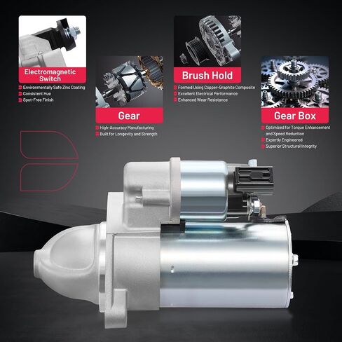 محرك BDFHYK Starter متوافق مع Lexus GS300 2006، GS350 2007-2011 2013-2015، IS250 2006-2015، RC350 2015-2018، 2.5L 3.0L 3.5L، 12V 1.7KW 10 أسنان في اتجاه عقارب الساعة، استبدال # 19043ن، 19043 in Saudi Arabia
