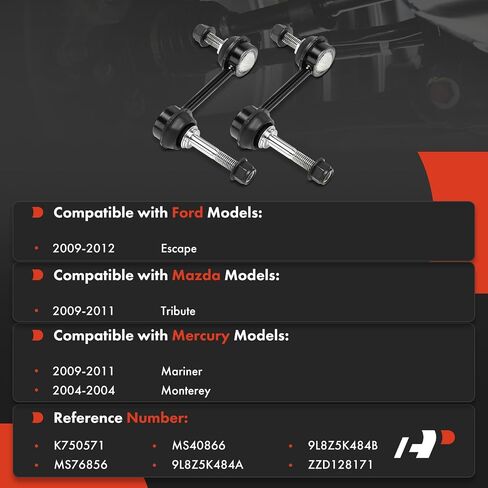 A-Premium 2 x Rear Sway Bar Links Stabilizer Bar Links, Compatible with Ford Escape 2009-2012 & Mazda Tribute 2009-2011 & Mercury Mariner 2009-2011, Monterey 2004 in Saudi Arabia