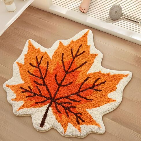 Yinhua Fall Bathroom Rugs, Thanksgiving Pumpkin Bath Mat, Orange Pumpkin Bathroom Rug Non Slip Washable, Absorbent Bath Mats Quick Dry Shower Rug, Fall Decorations for Home in Saudi Arabia