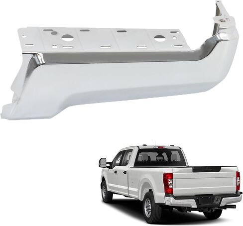 munirater Chrome Rear Right Passenger Side Bumper Face Bar without Parking Sensor Holes Replacement for 2017-2022 F-250 F-350 Super Duty in Saudi Arabia