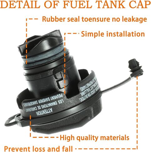 غطاء خزان الوقود فولكس فاجن - 5C0-201-550E مناسب لـ 2011-2016 فولكس فاجن جيتا يستبدل # 5C0-201-550E in Kuwait