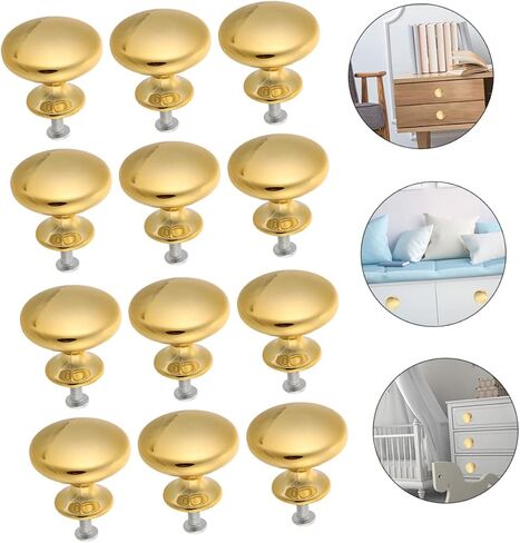 DOITOOL 12pcs Door Knobs Brushed Pull Handles for Cabinets Wardrobes and Dressers and Elegant Design for Home Furniture Upgrade in Saudi Arabia