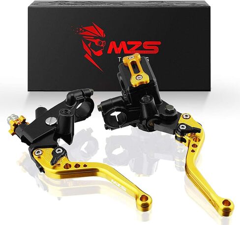 MZS Gold 7/8 عتلات مجموعة الفرامل الرئيسية أسطوانة القابض رافعة عالمية قصيرة قابلة للتعديل باستخدام الحاسب الآلي متوافقة مع الدراجات النارية في الشوارع الرياضية الترابية حفرة صغيرة دراجة سكوتر ATV in Saudi Arabia