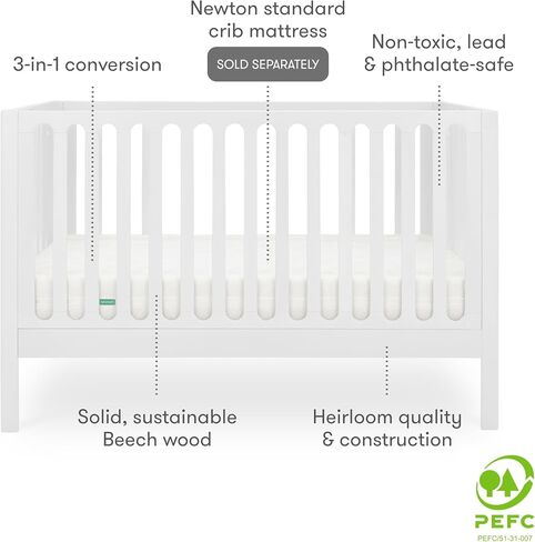 Newton Baby Galileo 3-in-1 Convertible Standard Crib - Chestnut in Saudi Arabia
