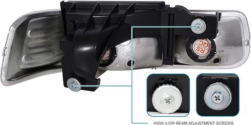 SPEC-D TUNING Black Housing Clear Lens Headlights + Bumper Lights Compatible with 1999-2002 Chevy Silverado 2000-2006 Tahoe Suburban, Left + Right Pair Headlamps Assembly in Saudi Arabia