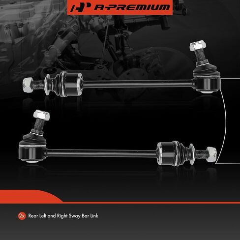 A-Premium 2 x Rear Sway Bar Links Stabilizer Bar Links, Compatible with BMW 745i 2002-2005, 745Li 2002-2005, 750i 2006-2008, 750Li 2006-2008, 760i 2004-2006, 760Li 2003-2008, Alpina B7 2007-2008 in Saudi Arabia