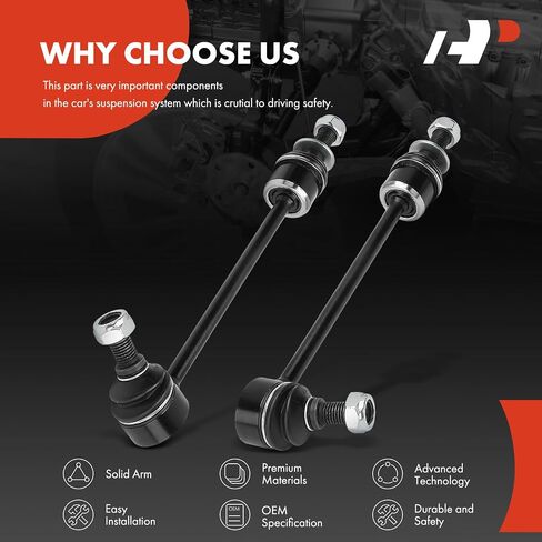 A-Premium 2 x Rear Sway Bar Links Stabilizer Bar Links, Compatible with BMW 745i 2002-2005, 745Li 2002-2005, 750i 2006-2008, 750Li 2006-2008, 760i 2004-2006, 760Li 2003-2008, Alpina B7 2007-2008 in Saudi Arabia