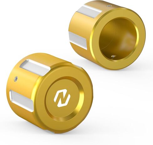 NICECNC غطاء المحور الأمامي من الألومنيوم الذهبي أغطية صواميل المحور الأمامي متوافقة مع Harley Breakout FXBRS 114 2018-2020، Electra Glide Classic FLHTC 2008-2013، V-Rod VRSCX 2007، انظر الإعداد in Kuwait