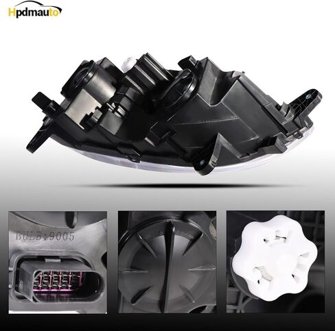 Fit for 2011-2023 Peterbilt 579 587 Class 8 Truck LED Headlight Headlamp Chrome Housing Assembly Replacement Left (Chrome, Pair) in Kuwait