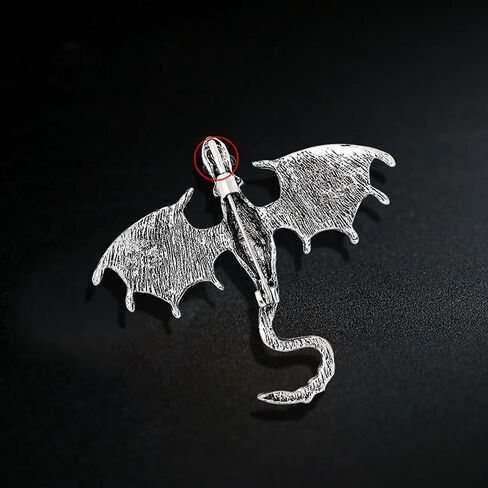 Alloy Men's Brooch in Cartoon Flying Dragon Shape with Enamel Oil - Dripping Process, Ideal for Coats in Saudi Arabia