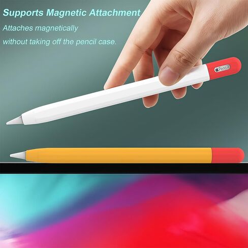 حافظة من السيليكون لقلم Apple (USB-C) من siduater، ملحقات حافظة جلدية خفيفة للغاية للقلم، حامل مقبض قلم رصاص ناعم ومضاد للانزلاق، يدعم المرفق المغناطيسي، أسود in Kuwait