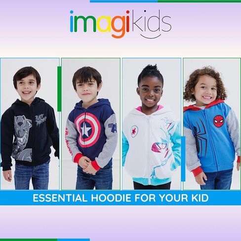 هودي Marvel Spider-Man Avengers Fleece Zip Up Cosplay مقاسات الأطفال الصغار إلى الأطفال الكبار (2T - 18-20) in Saudi Arabia