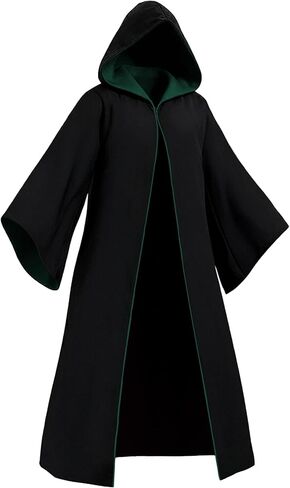 Kidukso Wizard Robe Adult Wizard Cloak with Tie Unisex Wizard Costume Hooded Uniform Magical Witch Robe Cloak Cape in Kuwait