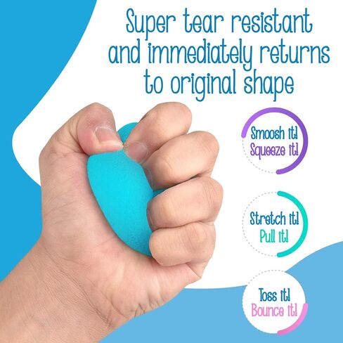 Squishy Stress Balls from The Original Monkey Noodle - 3 Pack - Sensory Toys for Kids with Unique Needs - Fosters Creativity, Focus, and Fun - Great for Classrooms, Home, and Playtime (3 Colors) in Saudi Arabia