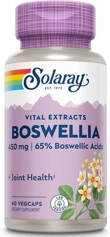 SOLARAY مستخلص راتنجات Boswellia المضمونة 450 مجم كبسولات | 60 عدد in Kuwait
