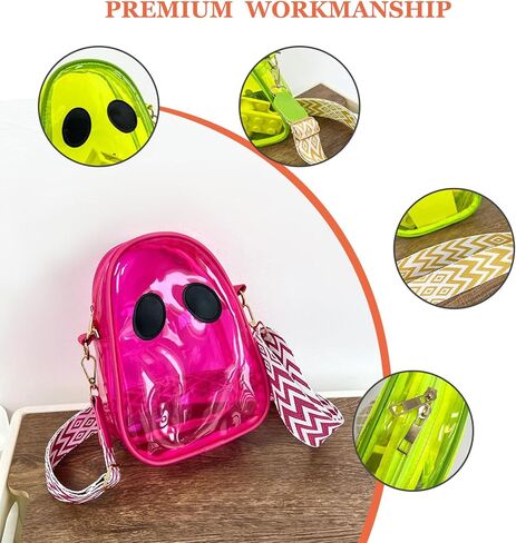 محفظة كروس شفافة على شكل قرع الهالوين، حقيبة كتف شفافة مبتكرة للموسم المخيف للنساء in Kuwait