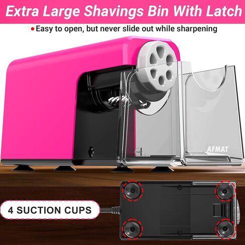 Electric Pencil Sharpener Heavy Duty, 6 Holes, Auto Stop AFMAT Pencil Sharpeners for School, Classroom Electric Sharpener for 6-11mm Pencils, 7000 Sharpening Times, Do not Eat up Colored Pencils in Kuwait