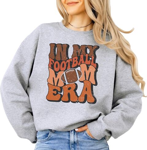 Olive Loves Apple Retro Distressed In My Football Mom Era Sweatshirt Comfy Sports Mama Game Day in Saudi Arabia