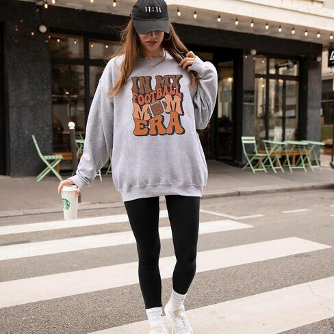 Olive Loves Apple Retro Distressed In My Football Mom Era Sweatshirt Comfy Sports Mama Game Day in Saudi Arabia