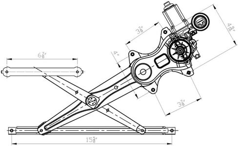 TYC 660402 Front Left Replacement Window Regulator in Saudi Arabia