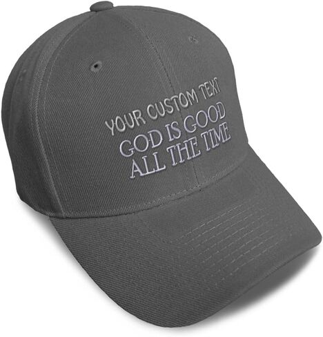Custom Baseball Caps for Men & Women Embroidered God is Good All The Time Jesus Faith Christ Acrylic in Saudi Arabia