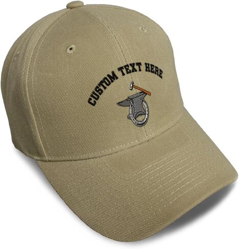 Baseball Cap Western Horseshoes Hammer Anvil Farrier Domestic Acrylic in Saudi Arabia