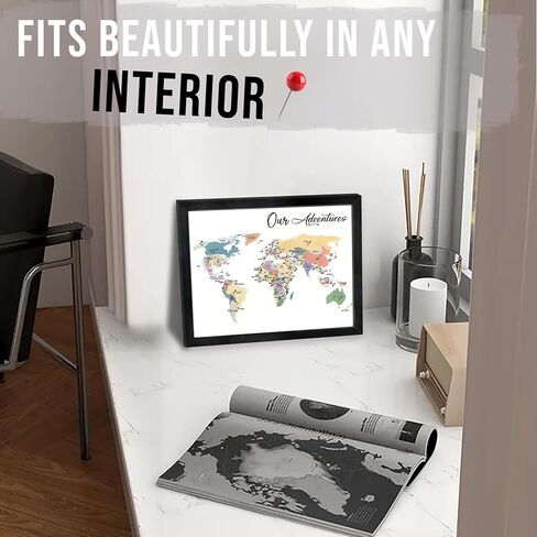 خريطة سفر flinelife USA مؤطرة بدبابيس، 12X10، خريطة سفر مغامراتنا، لوحة دبوس لخريطة السفر لـ 50 ولاية، خريطة سفر مثالية لهدية الأزواج in Kuwait