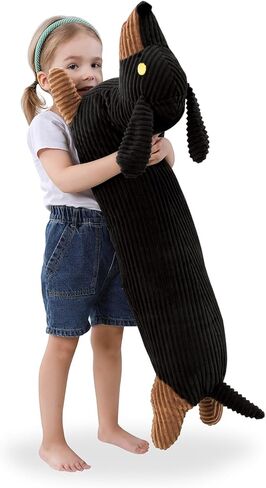 36 بوصة كلب داشهند محشو على شكل حيوان قطيفة، وسادة جسم كلب وينر طويلة، ألعاب دشهند كبيرة لطيفة ومضحكة ديكور هدية مثالية للأطفال in Kuwait