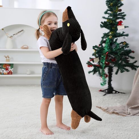 36 بوصة كلب داشهند محشو على شكل حيوان قطيفة، وسادة جسم كلب وينر طويلة، ألعاب دشهند كبيرة لطيفة ومضحكة ديكور هدية مثالية للأطفال in Kuwait