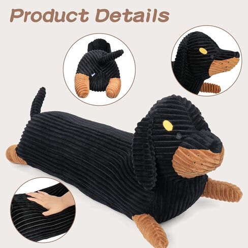 36 بوصة كلب داشهند محشو على شكل حيوان قطيفة، وسادة جسم كلب وينر طويلة، ألعاب دشهند كبيرة لطيفة ومضحكة ديكور هدية مثالية للأطفال in Kuwait