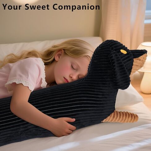 36 بوصة كلب داشهند محشو على شكل حيوان قطيفة، وسادة جسم كلب وينر طويلة، ألعاب دشهند كبيرة لطيفة ومضحكة ديكور هدية مثالية للأطفال in Kuwait