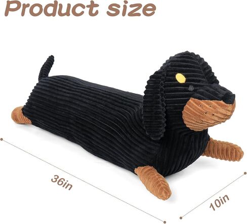 36 بوصة كلب داشهند محشو على شكل حيوان قطيفة، وسادة جسم كلب وينر طويلة، ألعاب دشهند كبيرة لطيفة ومضحكة ديكور هدية مثالية للأطفال in Kuwait