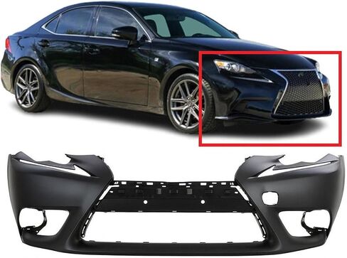 FitParts متوافق مع غطاء المصد الأمامي 2014 2015 2016 Lexus IS200t IS250 IS300 IS350 Sedan 14 15 16. جديد، مُجهز وجاهز للطلاء. مع فتحات غسالات المصابيح الأمامية. 521195E904 in Saudi Arabia