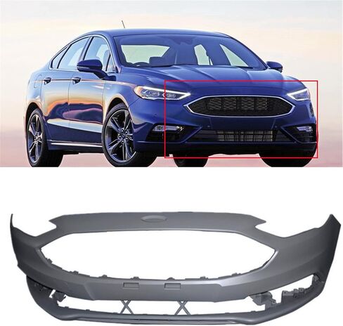 munirater Primered, Front Bumper Cover Fascia Replacement for 2017-2018 Fusion HS7Z17D957APTM in Saudi Arabia