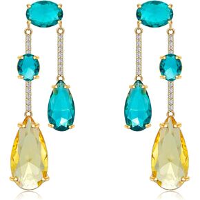 دمعة قطرة استرخى كريستال أقراط للنساء زركون هيبوالرجينيك بيان أقراط حفل زفاف حفلة موسيقية مجوهرات هدية لها in Kuwait