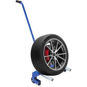 500 Lb Heavy Duty Tire Wheel Dolly, 12"-24" Adjustable Roller Truck Tire Moving Tool Cart Dolly for Workshop, Garage, Car, ATV, Skid Steer, Trailer in Kuwait