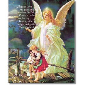 Guardian Angel of God Poem Protecting Children Art Print 8x10" Great Gift Idea in Saudi Arabia
