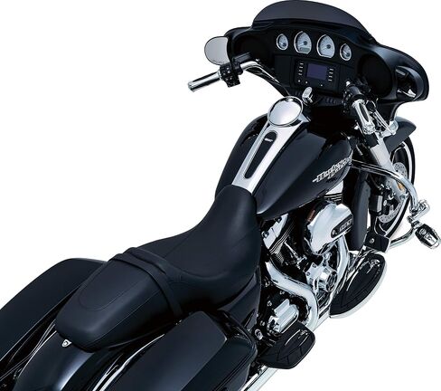 Kuryakyn 6295 Premium Handlebar Grips with Zombie End Caps and Throttle Boss for Dual Cable Throttle Control: 1982-2019 Harley-Davidson Motorcycles, Chrome, 1 Pair in Saudi Arabia