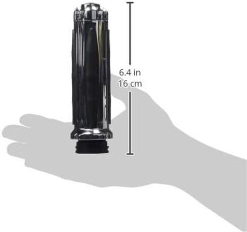 Kuryakyn 6295 Premium Handlebar Grips with Zombie End Caps and Throttle Boss for Dual Cable Throttle Control: 1982-2019 Harley-Davidson Motorcycles, Chrome, 1 Pair in Kuwait
