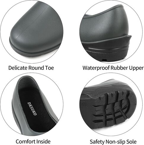 DKSUKO Men's Waterproof Garden Shoes Rain Boots for Men,Outdoor Slip On Garden Clogs with Anti-Slip Outsole in Saudi Arabia