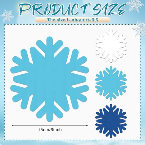 Qilery 100 Pcs Large Paper Snowflakes Cutouts with 2 Pcs Marker Pens Winter Snowflakes Bulletin Board Cutouts for Classroom Decor Xmas Winter Party Supplies in Saudi Arabia