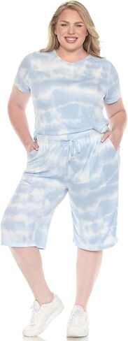 white mark Women's Soft Capri Pajama Lounge Set in Saudi Arabia