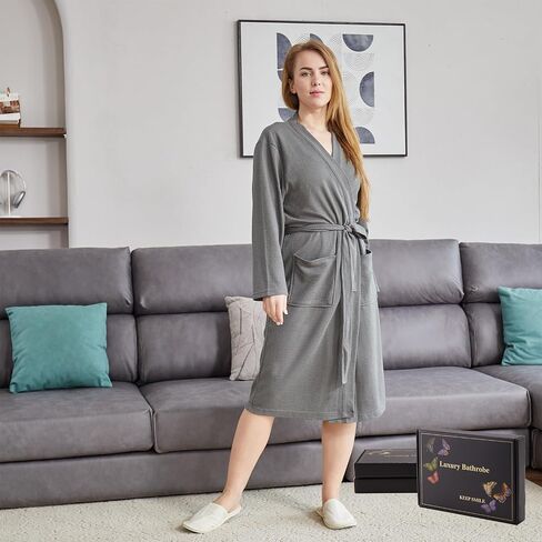 Women's Robes Luxury cotton Lightweight Summer Long Plus Size BathRobes for Women Soft Kimono Spa Knit Waffle Robes in Saudi Arabia