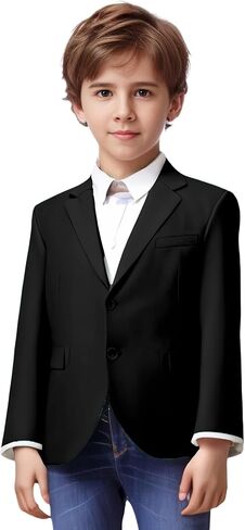 Toddler Kids Boys Blazer Slim Suit Coat Formal Classic Suits Casual Dresswear Royal Blue Sport Coat Business Jacket for Boy in Kuwait
